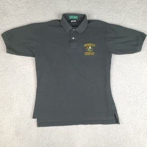 Vtg Outer Banks Polo Shirt Mens Medium Green Gerrits Leprechaun Boxing Gym‎